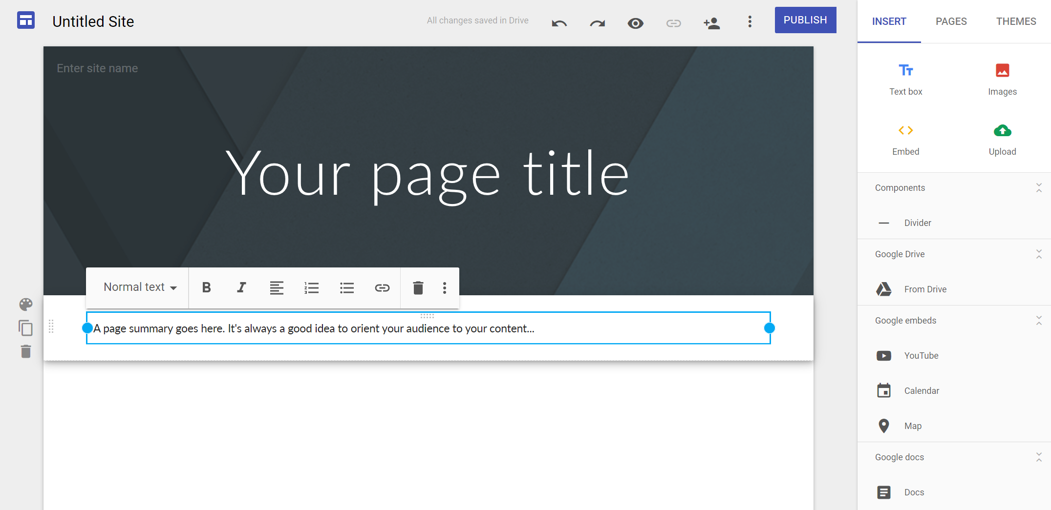 Google Sites – a simple website builder for local businesses