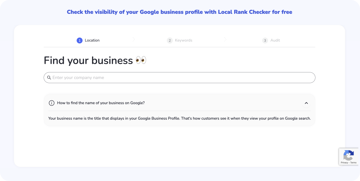 local rank tracker – free tool that shows position of a business in local search results