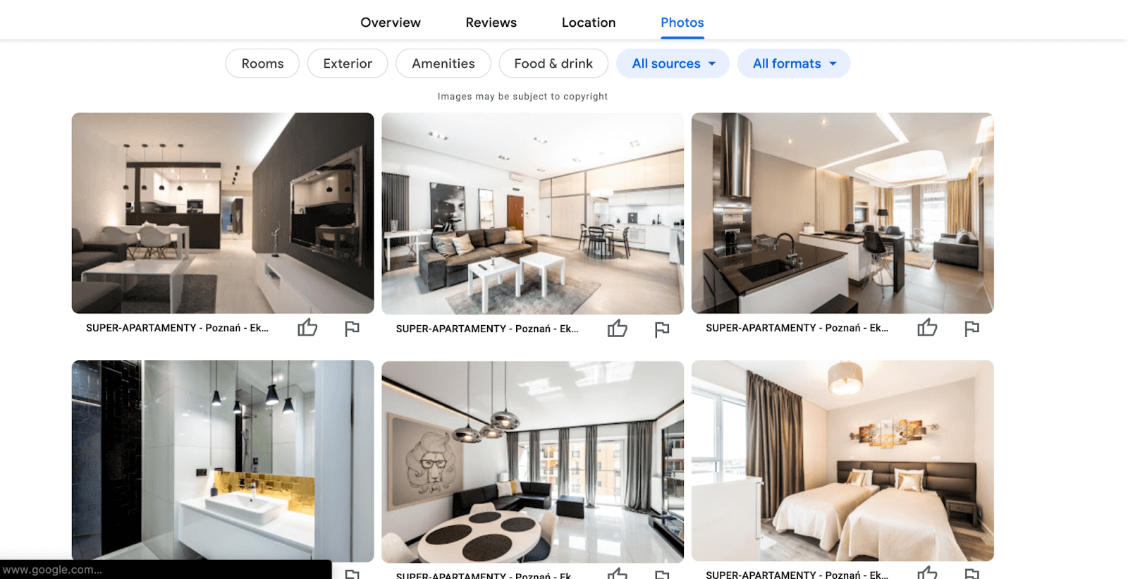 Photos dans le profil Google de l'entreprise