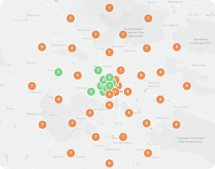 Carte de position après