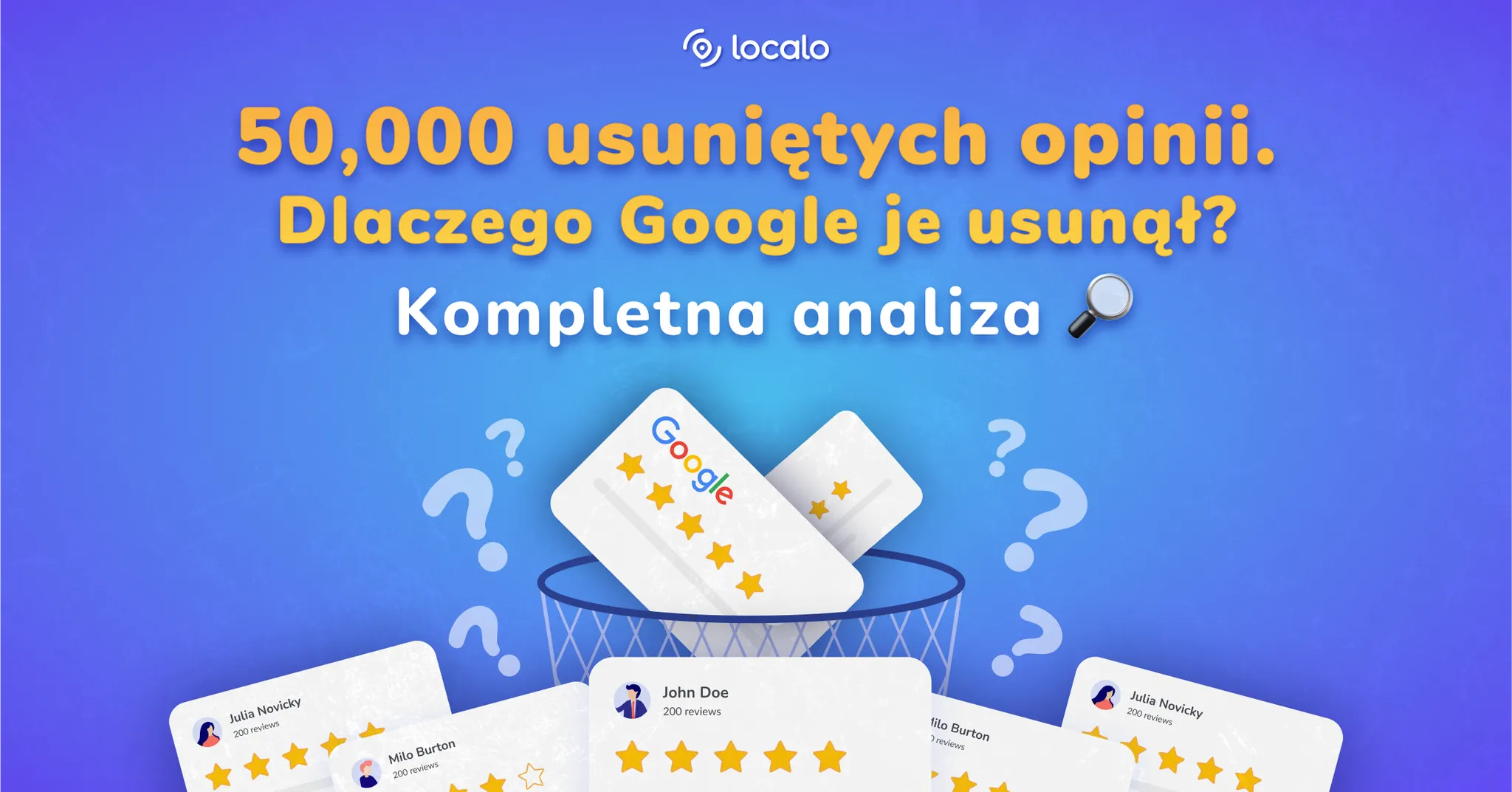 Analiza 50 000 Usuniętych Opinii w Google: Wzorce, Trendy i Kluczowe Wnioski